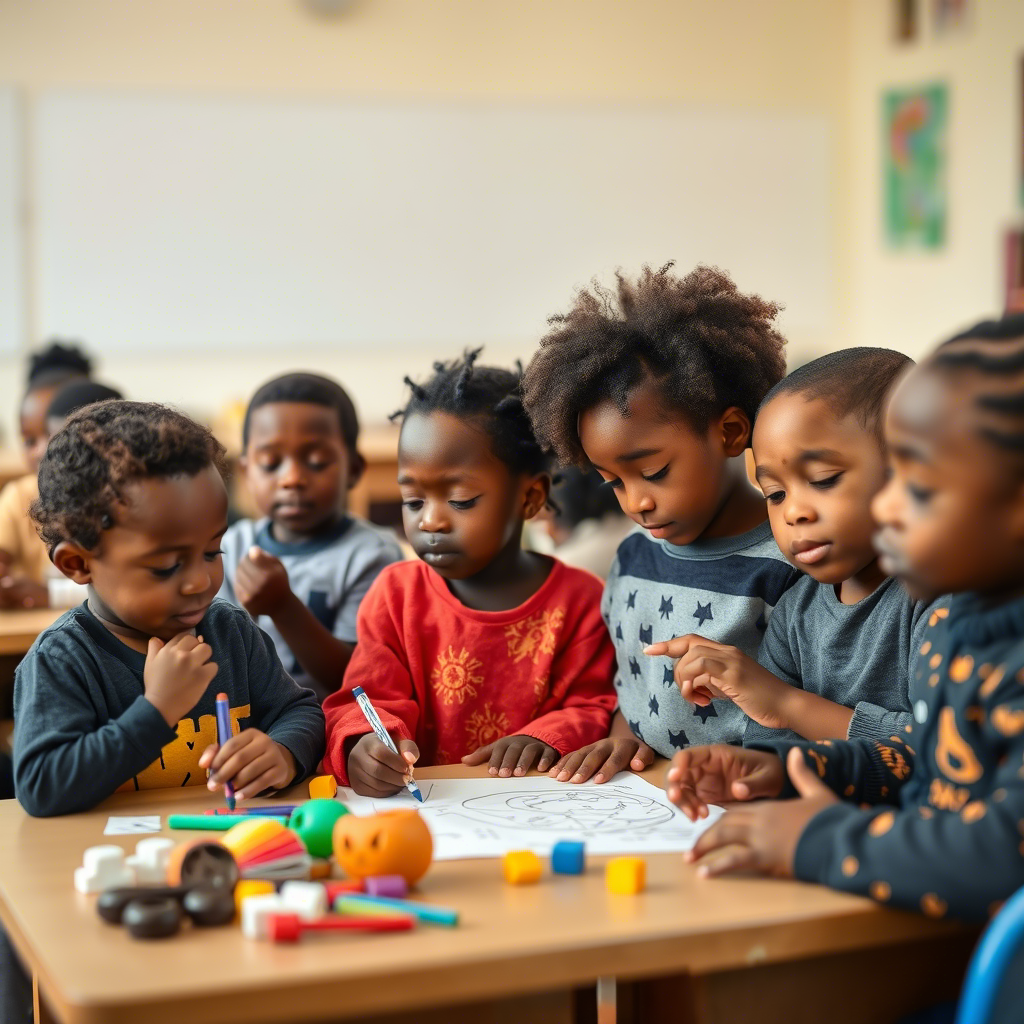 Child learning with educational tools